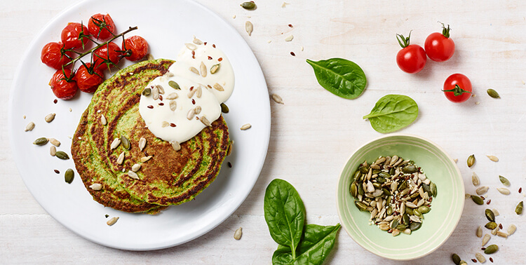 Spinach pancakes | Alpro