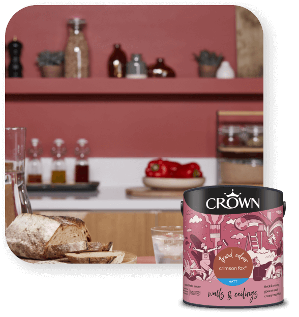 Crimson Fox® – an earthy orange shade from the Crown Walls & Ceilings range