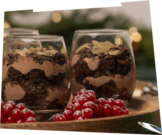 Simon’s Chocolate & ginger layered pudding